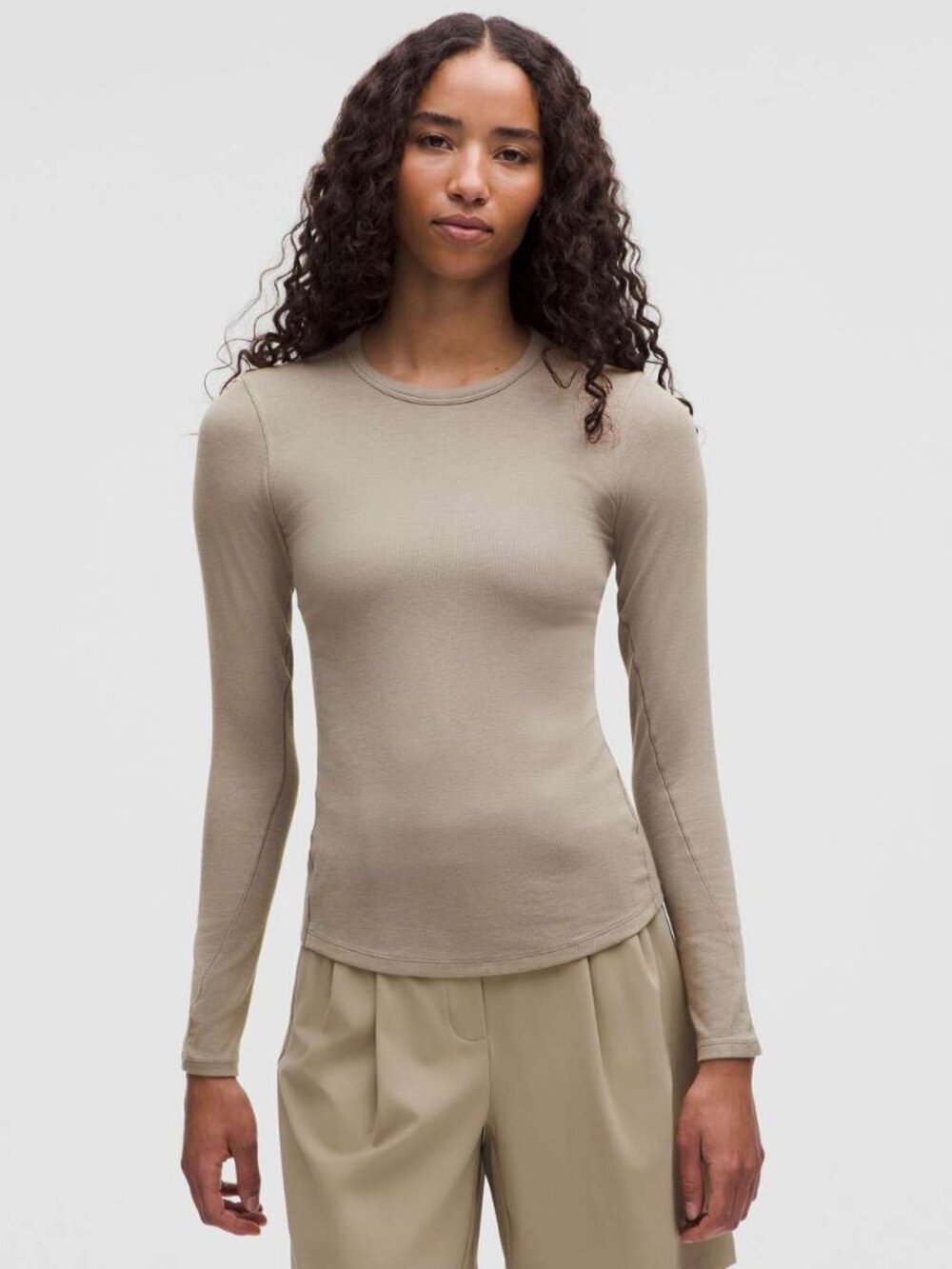Lululemon Women's Hold Tight Long-Sleeve Shirt - Warm Ash Grey